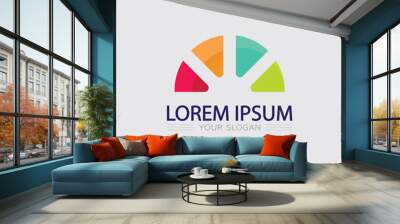 Business icon and logo design vector graphic Wall mural