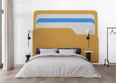 3d illustration of folder icon Wall mural