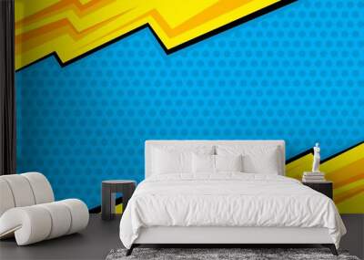 Blank comic cartoon abstract background Wall mural