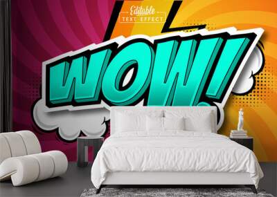 Comic Cartoon Editable Text Effect Wall mural