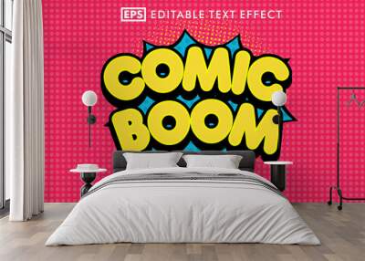 Comic pop art editable text effect Wall mural