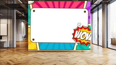 empty comic frame background template Wall mural