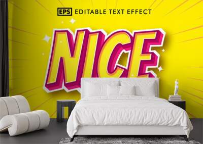 Nice comic editable text effect Wall mural