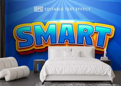 Smart 3d editable text effect Wall mural