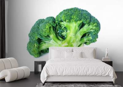 Broccoli on white background. Wall mural