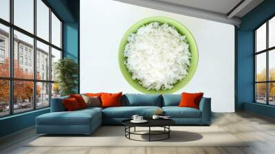 cooked white basmati rice  bowl natural food Wall mural