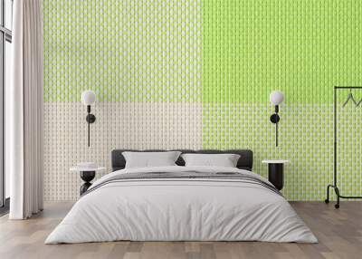 crochet pattern green texture background Wall mural