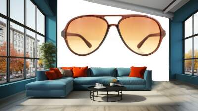 sunglasses on white background Wall mural