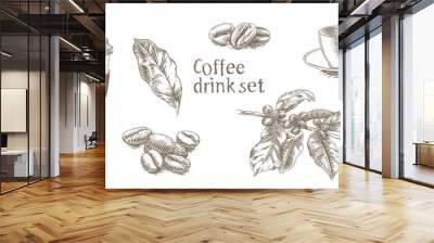 Coffee drink picture set Wall mural