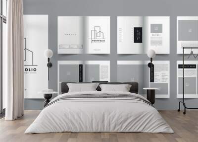 Architecture portfolio template and brochure layout Wall mural