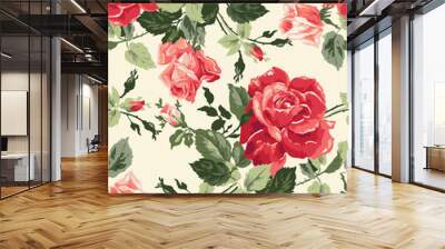 Fancy rose wallpaper Wall mural