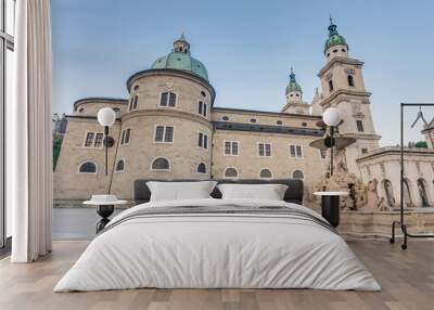 Salzburg Cathedral (Salzburger Dom) at Residenzplatz, Austria Wall mural