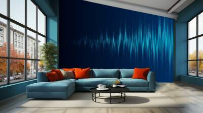 Equalizer with increasing wave Wall mural