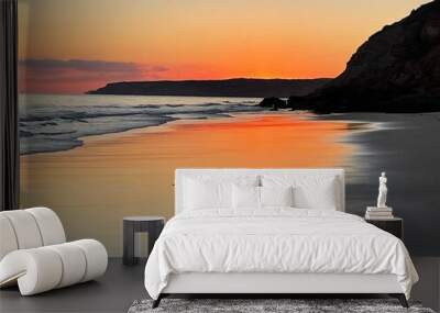 sunset on salema beach Wall mural