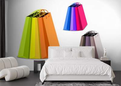 shopping bags Wall mural