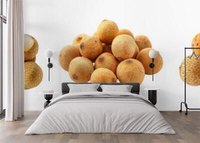 Set of Longan isolated on a transparent background Wall mural