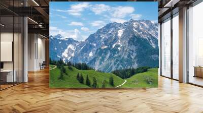 Panorama des Watzmann in Berchtesgaden Wall mural