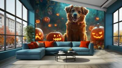  DOG HALLOWEN  Wall mural