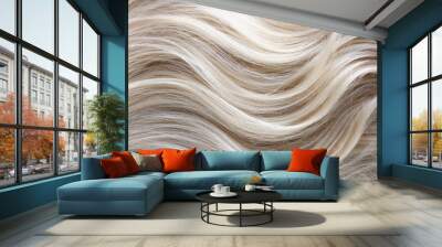 Female blonde curly  hair texture Wall mural