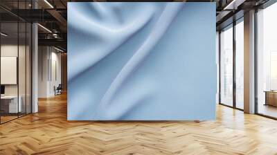 light blue fabric with large folds, abstract background Wall mural