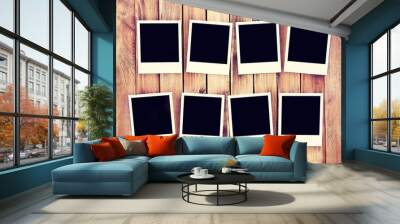 Instant blank photos. Wall mural