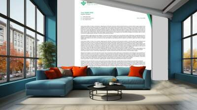 Professional modern and clean company business letterhead template premium vector Wall mural