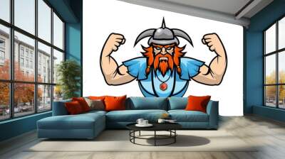 sparta big strong mascot character cartoon design illustration Wall mural