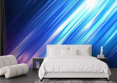 Abstract Blue and White Lines Background Wall mural