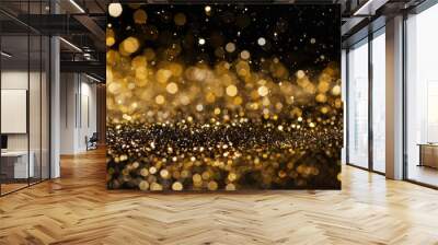 Golden Glitter Sparkles Wall mural