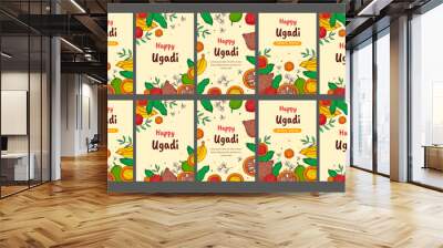 happy ugadi vector illustration flat design Wall mural