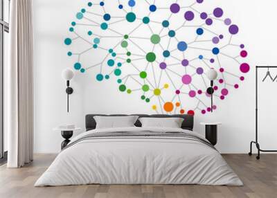 Creative concept of the human brain, eps10 vector Wall mural