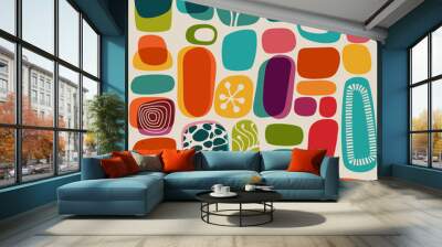 Retro background, vector illustration Wall mural