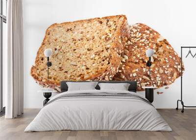 whole grain bread slices Wall mural