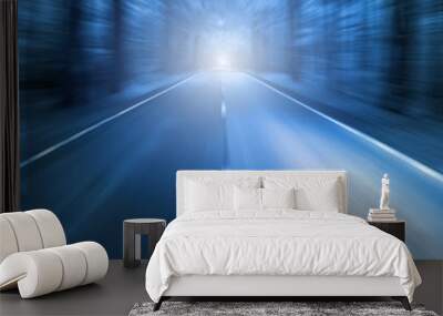 Road in motion blur Wall mural