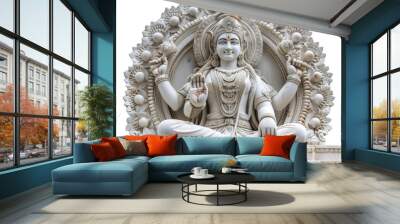 A statue of lakshmi mata bokeh style background, india god Wall mural