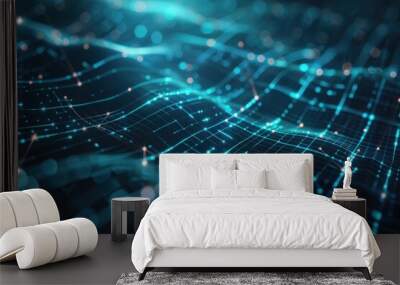 Abstract Technology Network Background Illustration Wall mural