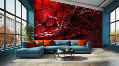 science red background  Wall mural