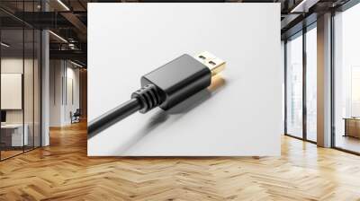 usb cable on white background Wall mural