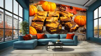 Pumpkin brownies Wall mural