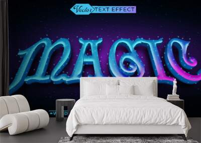 Mystic Magic Editable Text Effect Template Wall mural