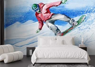 snowboarder (series C) Wall mural