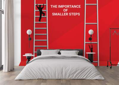 Importance of Smaller Steps Vector Illustration Wall mural