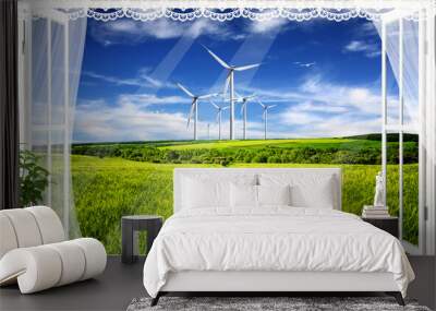 wind turbines farm Wall mural