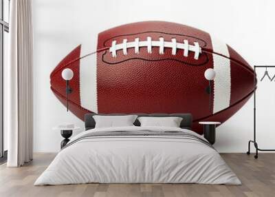 American Football Ball game Isolated on White Background Wall mural