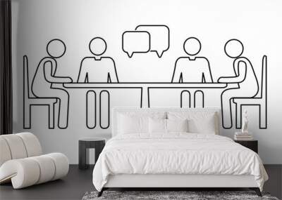 Talk people Icon Wall mural