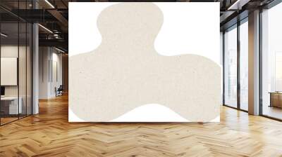 Organic Blob Shapes with paper texture, Beige color Organic Shapes Wall mural