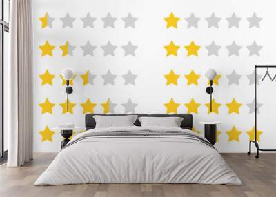 Siple star rating icon. Review star rating and feedback. Wall mural