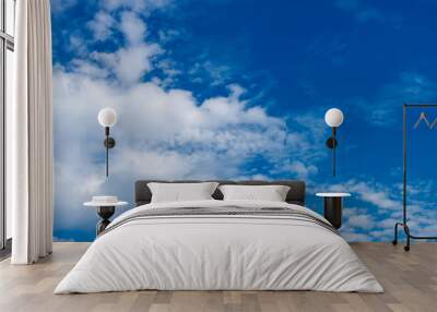 blue sky with white clouds Wall mural