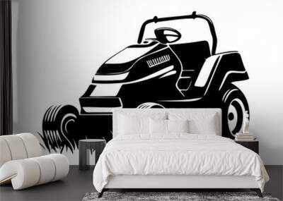 lawn mower icon. Simple illustration of electric lawn mower vector icon Wall mural