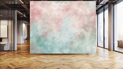  a grungy background with a pink and blue design on the bottom of the image and a white border on the bottom of the image and bottom of the image. Wall mural